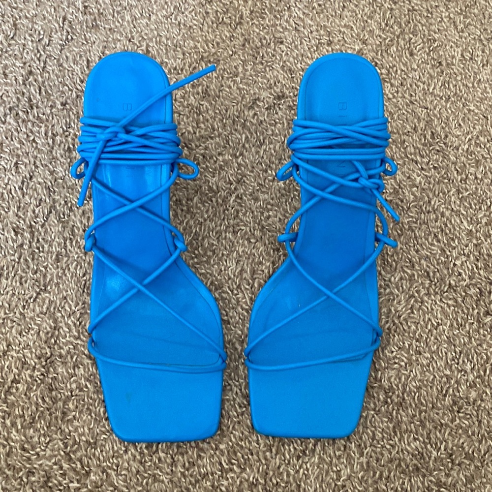 Billini Cayara Wrap Heel- blue, worn once